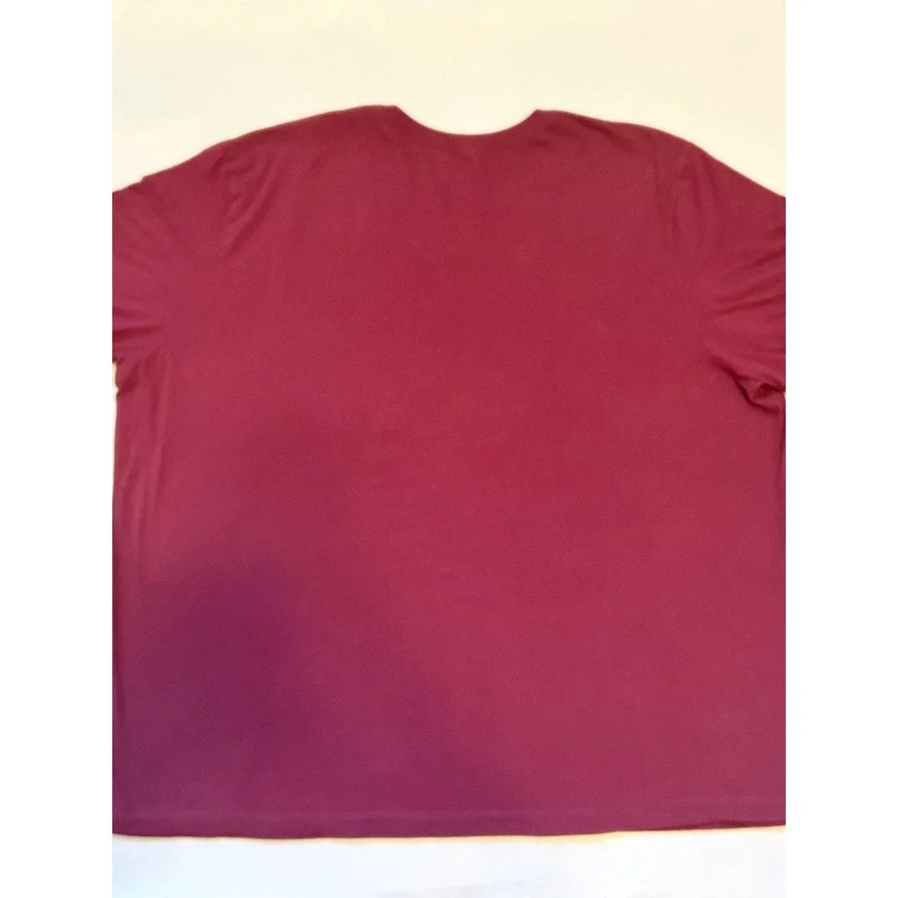 Nike Mens 3XL T-Shirt Burgundy Maroon White Swoosh Graphic Short Sleeve Tee